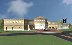 Front view of proposed Vietnam Center building